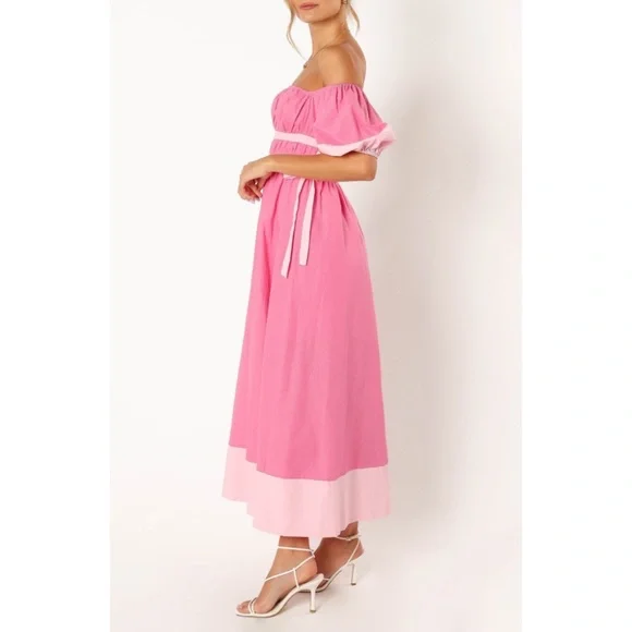 Petal and Pup Tailor Off the Shoulder Midi Dress Size 8 - Picture 4 of 8